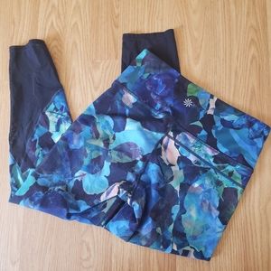 Athleta Mesh and Floral Leggings